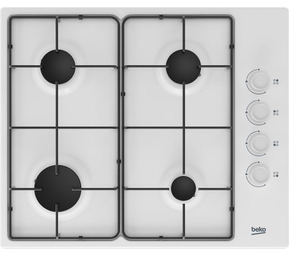 BEKO HIBG64120SW 61 cm Gas Hob - White, White