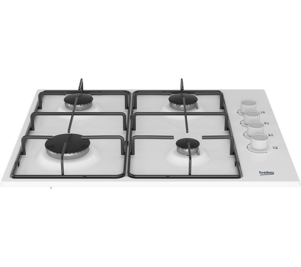 BEKO HIBG64120SW 61 cm Gas Hob - White image number 3 of 6