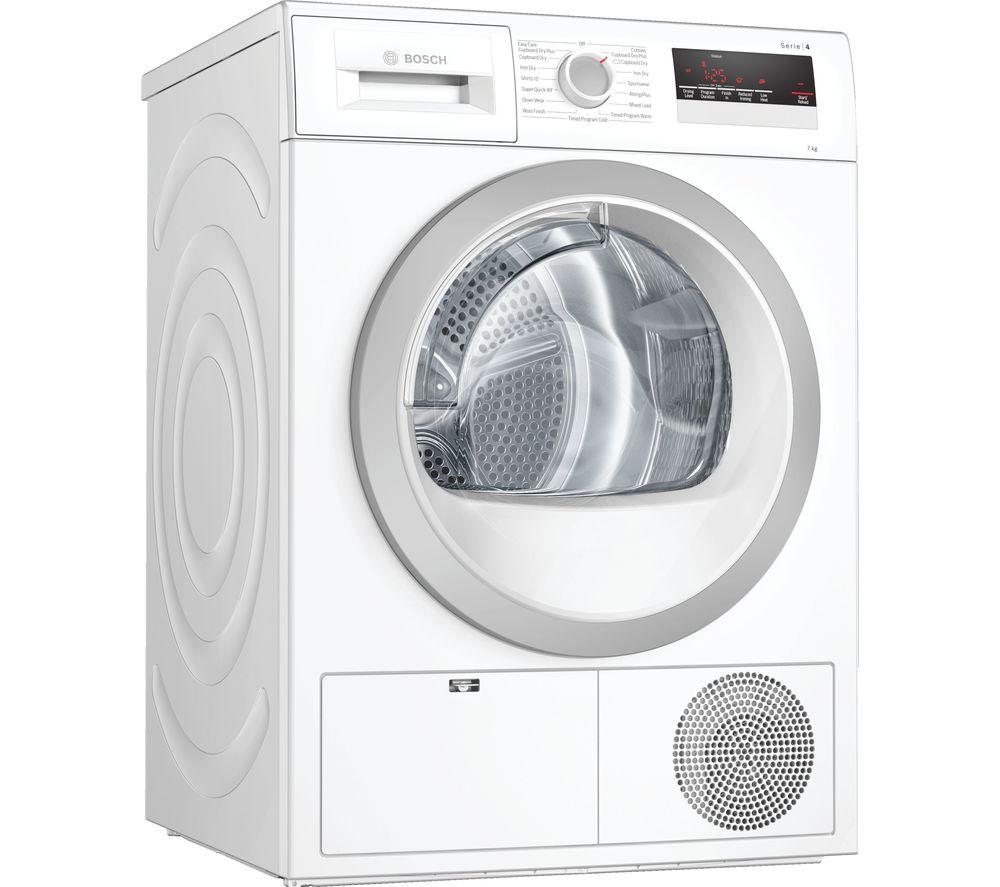 BOSCH WTN85201GB 7 kg Condenser Tumble Dryer - White, White