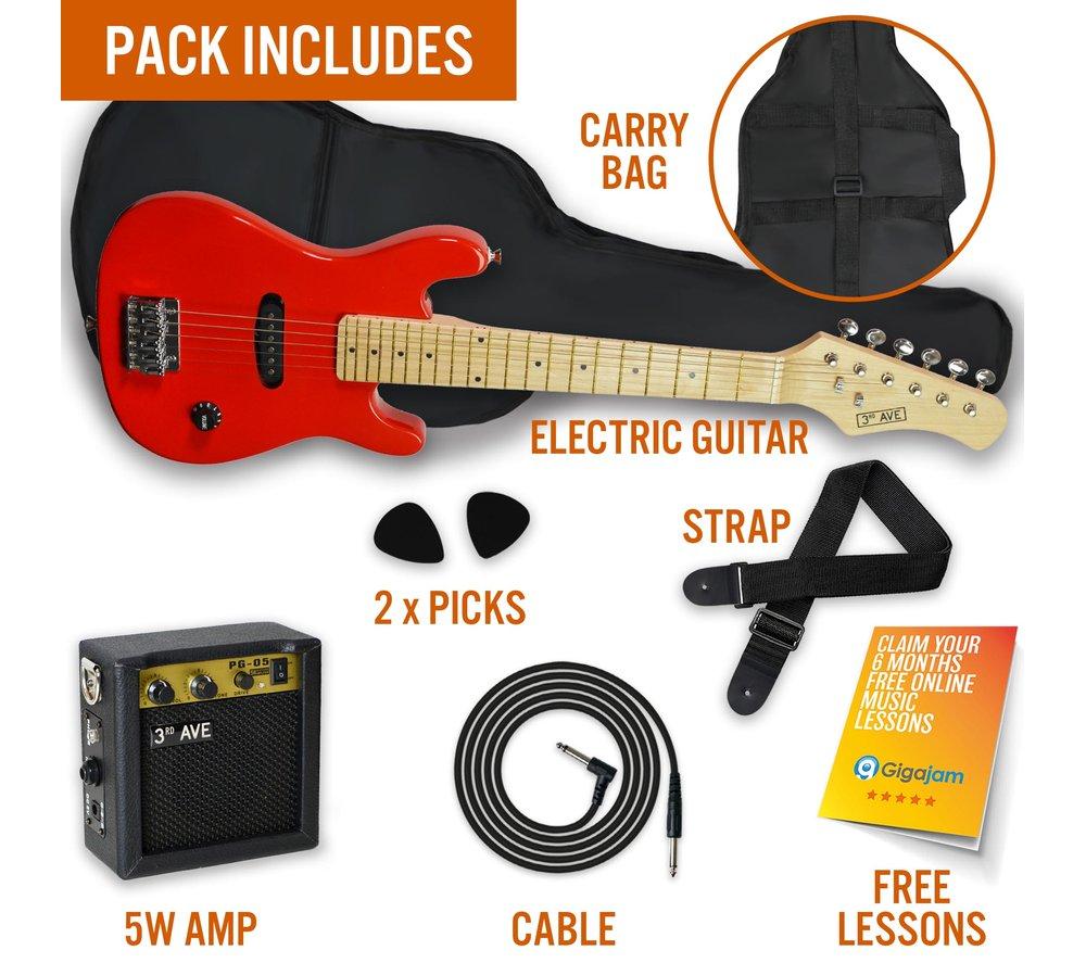 Buy 3RD AVENUE 1/4 Size Kids Electric Guitar Bundle - Red | Currys