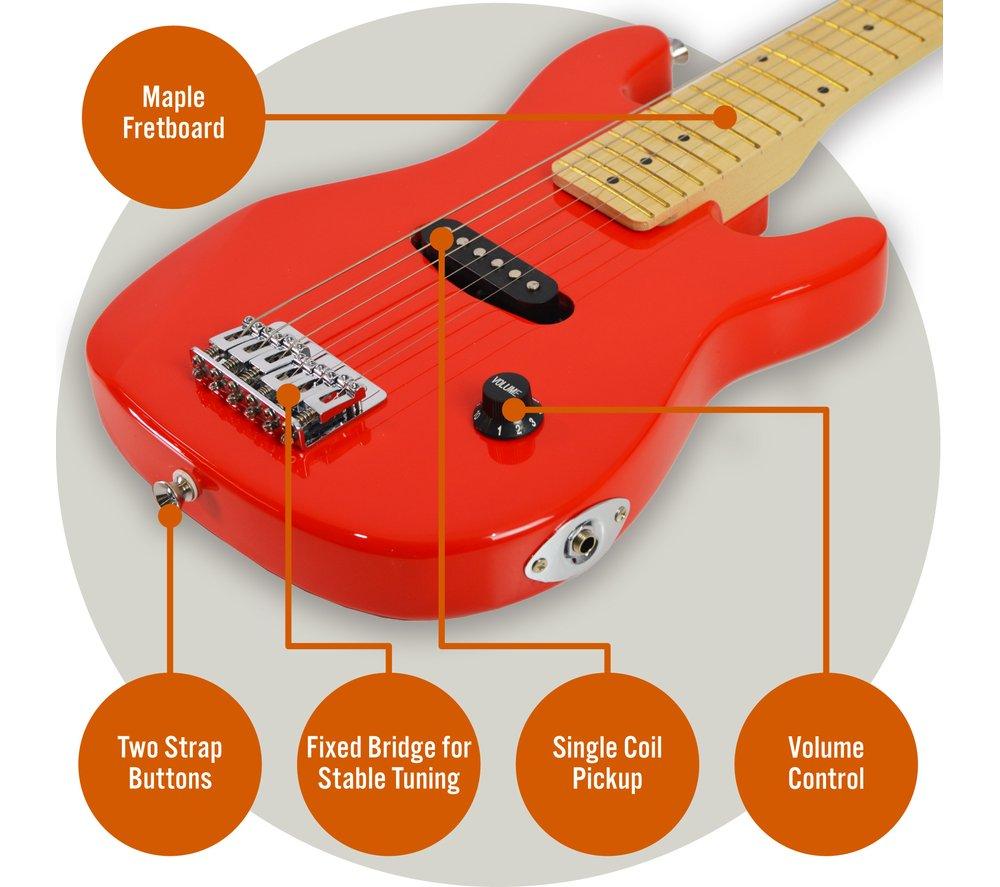 3RD AVENUE 1/4 Size Kids Electric Guitar Bundle - Red image number 4 of 6