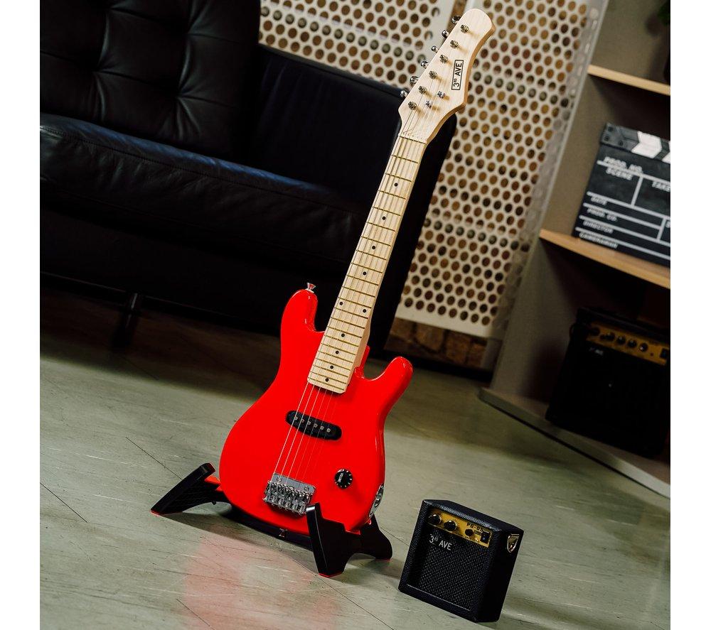 3RD AVENUE 1/4 Size Kids Electric Guitar Bundle - Red image number 6 of 6