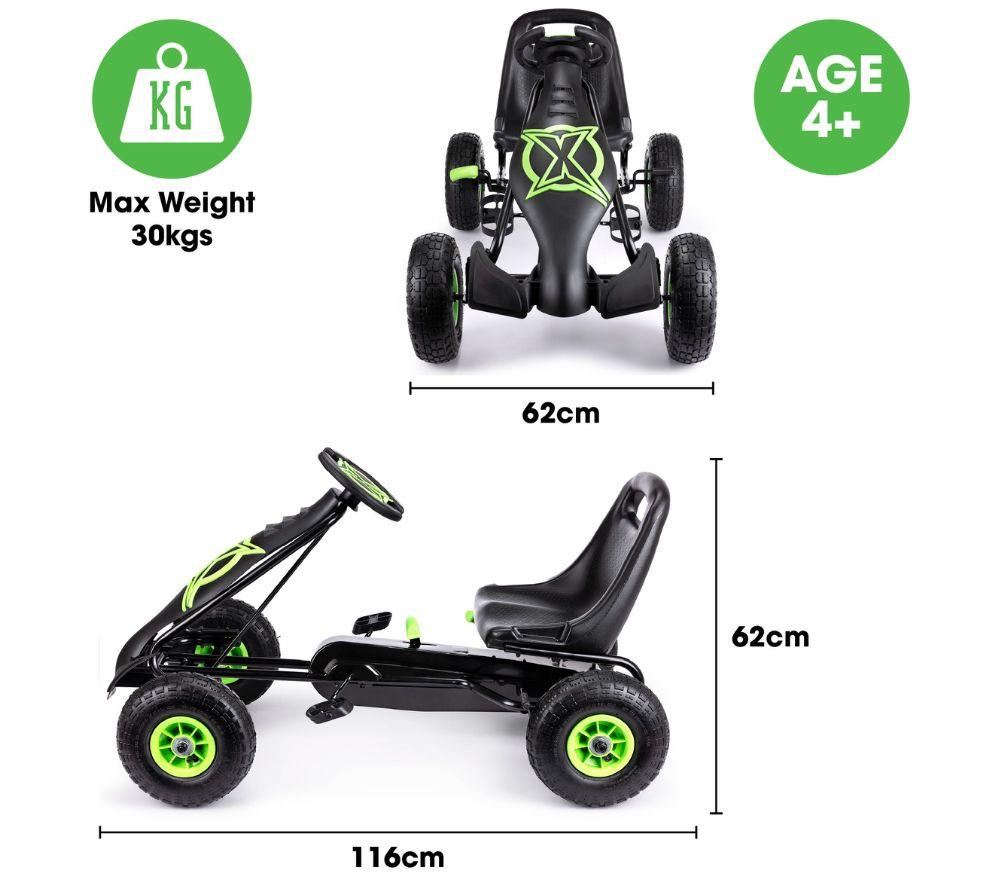 XOOTZ Viper Go-Kart - Green & Black image number 7 of 9