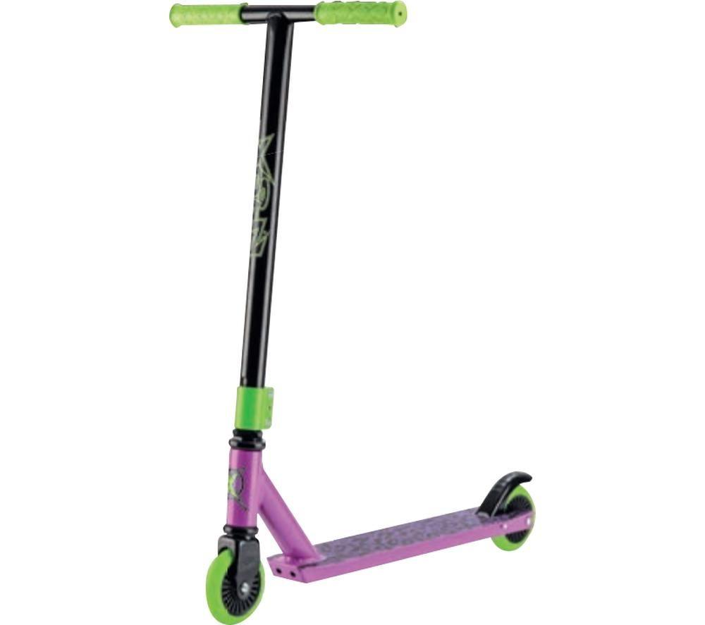 Xootz Toxic Kids' Stunt Scooter - Purple & Green, Green,Purple,Black