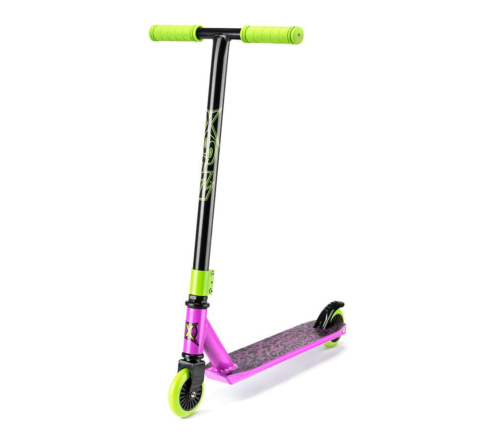 Image of Xootz Toxic Kids' Stunt Scooter - Purple & Green, Green,Purple,Black