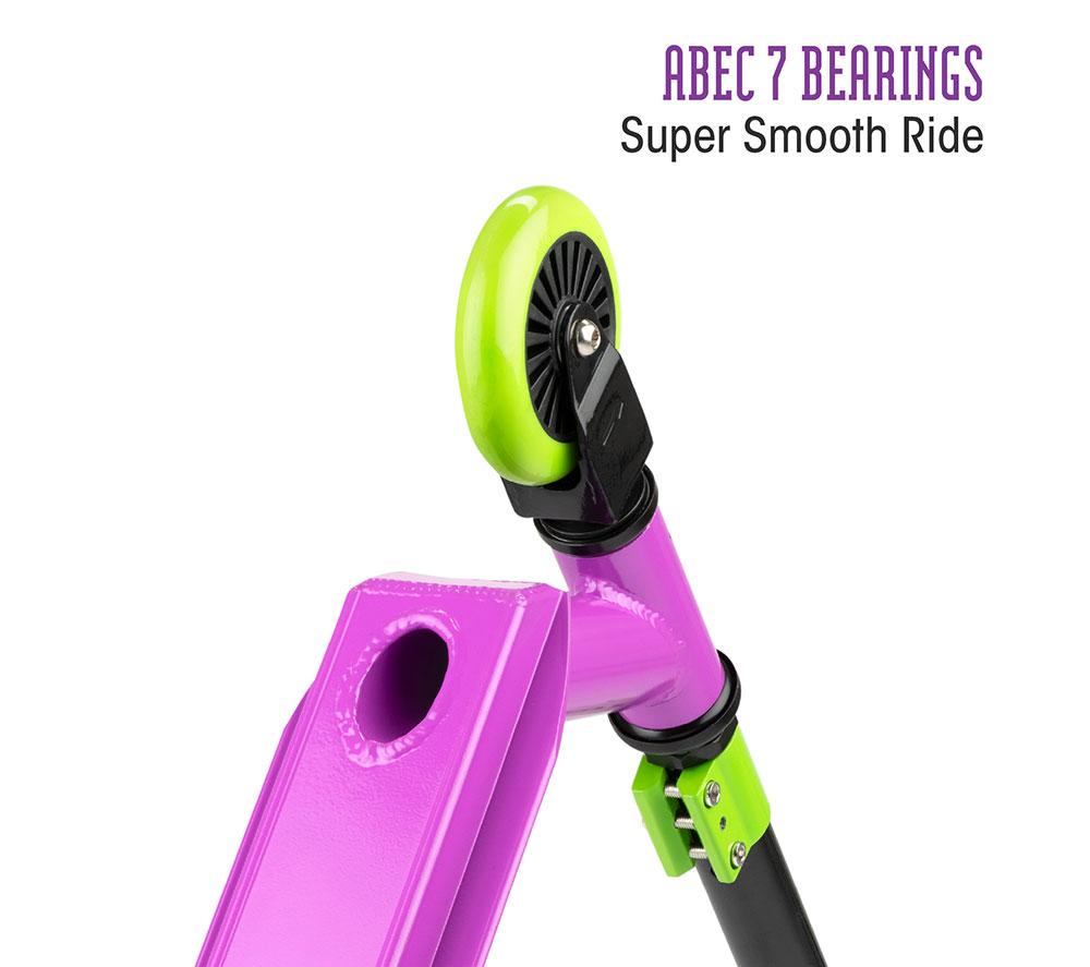 XOOTZ Toxic Kids' Stunt Scooter - Purple & Green image number 6 of 7