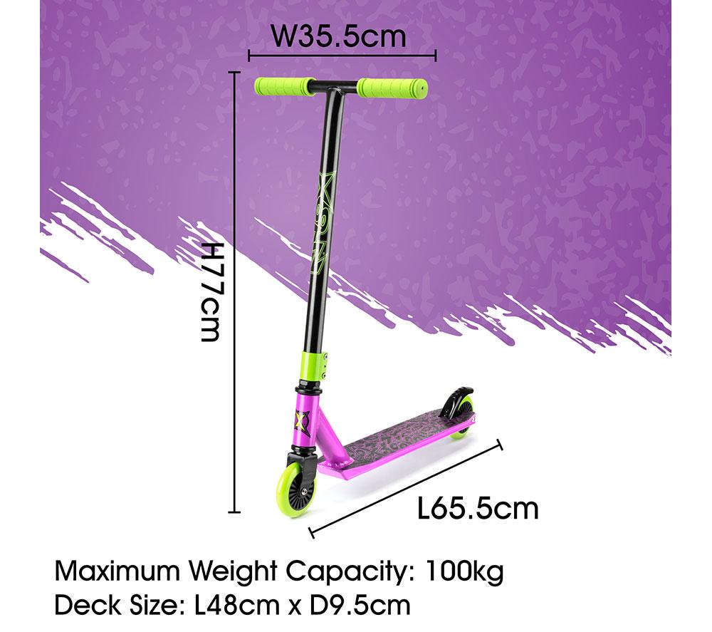 XOOTZ Toxic Kids' Stunt Scooter - Purple & Green image number 7 of 7
