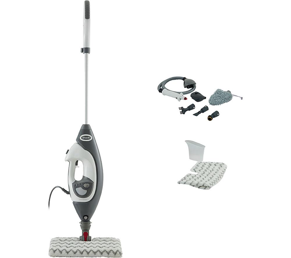 SHARK Floor Mop & Lift-Away S6005UK Steam Mop - Grey & White, Blue,White