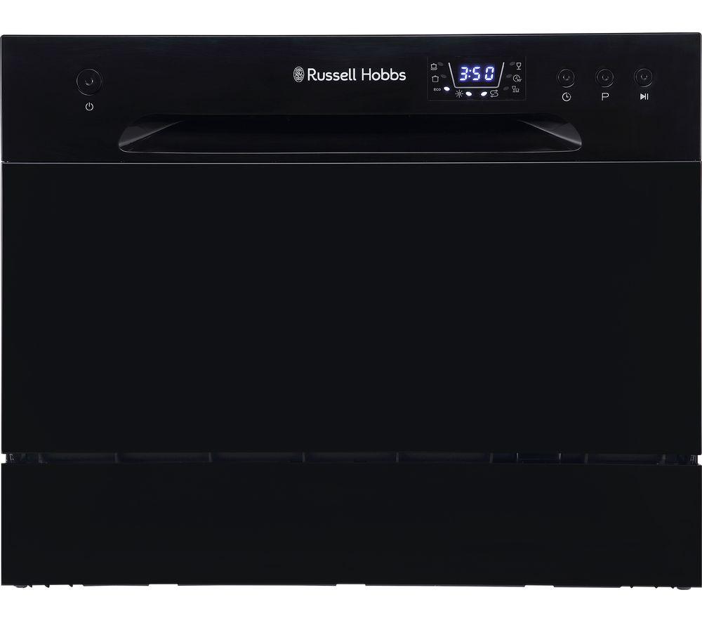 Russell Hobbs RHTTDW6B Table Top Dishwasher - Black, Black