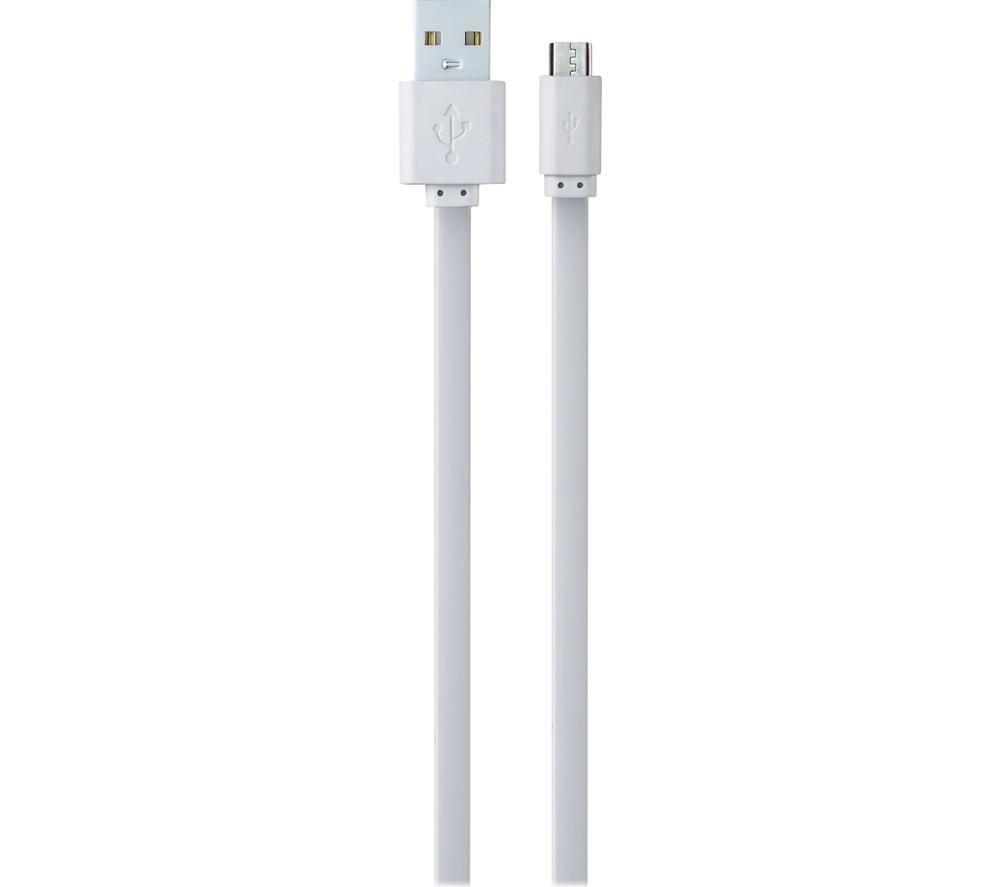 Image of VOLKANO Slim Series CAB343-WT USB to Micro USB Cable - 1 m