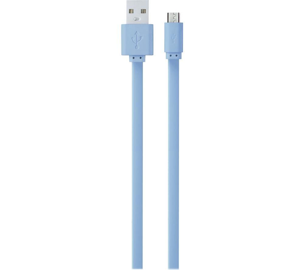 Image of VOLKANO Slim Series CAB343-BBL USB to Micro USB Cable - 1 m