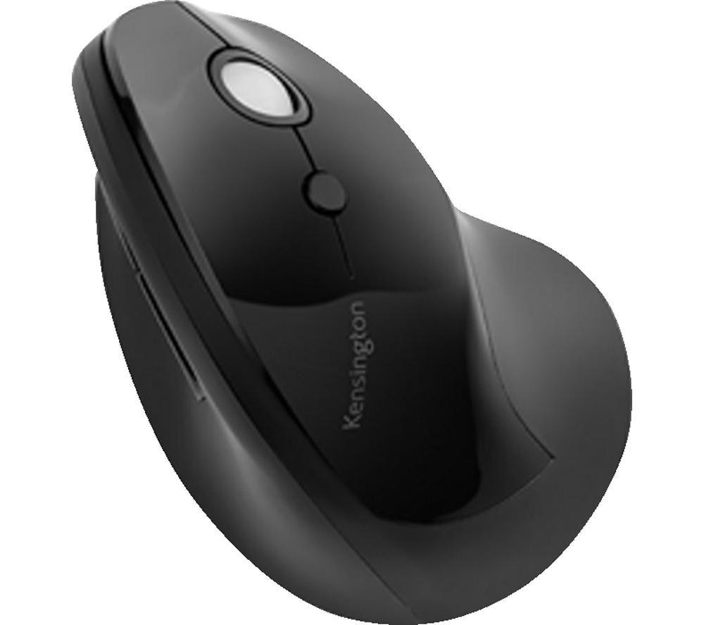 Kensington Wireless Mouse - Pro Fit Ergonomic Vertical 2.4GH Wireless Mouse with Scroll Wheel and 4 Buttons to Prevent Mouse Arm / Tennis Elbow / RSI Syndrome; Black (K75501EU)