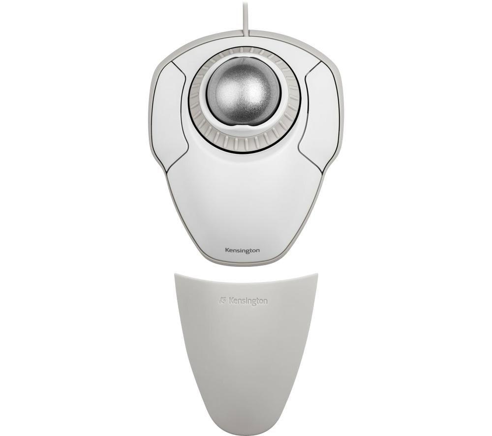 KENSINGTON K72500WW Wired Optical Mouse Orbit with Scroll Ring - White & Silver