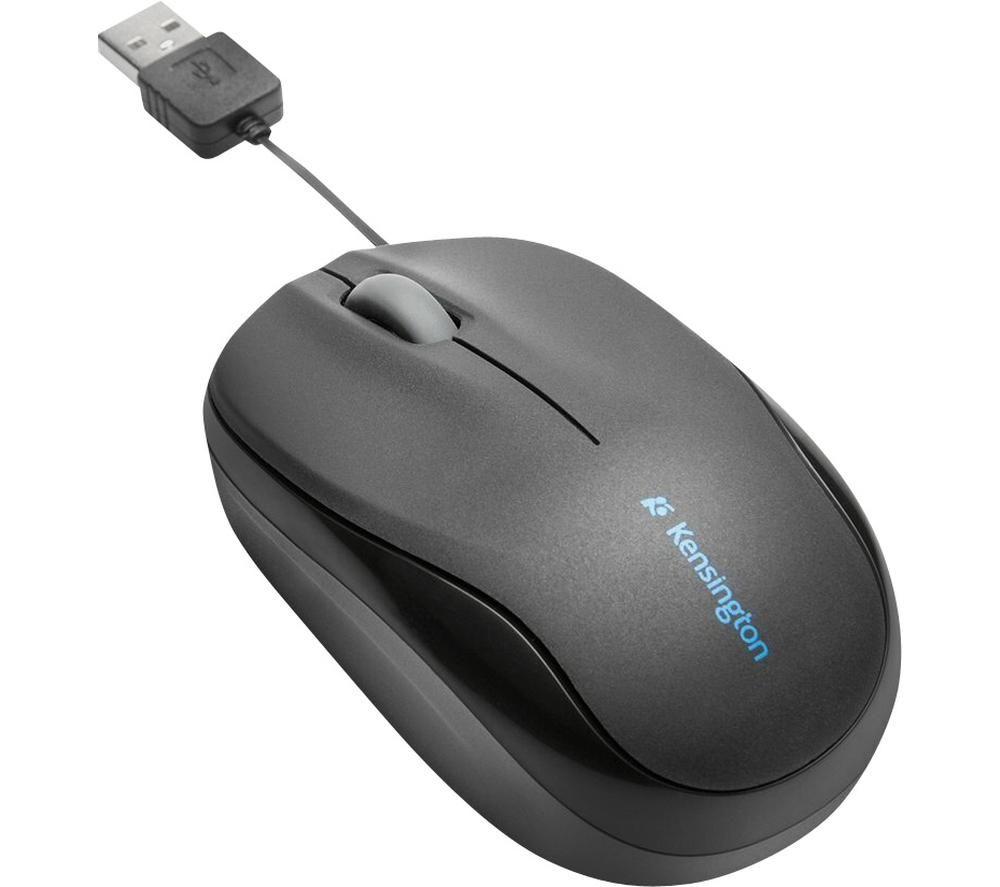 KENSINGTON Pro Fit Mobile Retractable Laser Mouse, Black