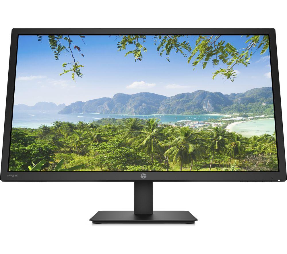 HP V28 4K Ultra HD 28 TN LCD Monitor - Black, Black