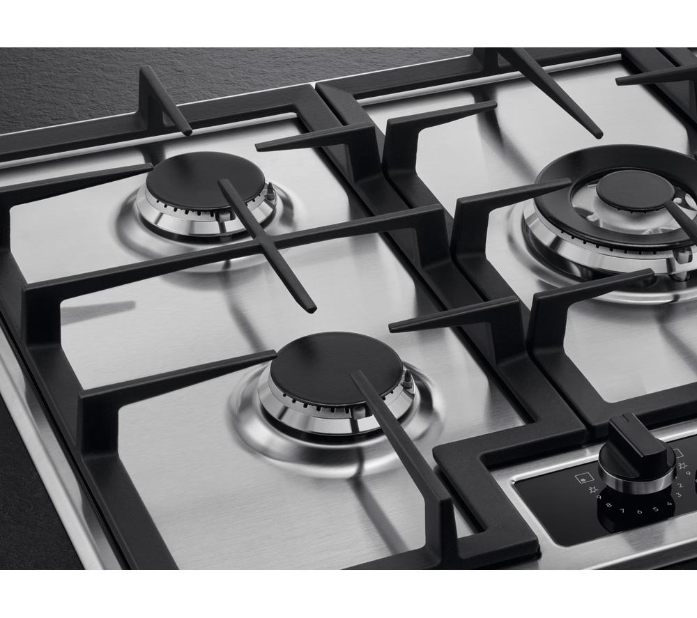 AEG HGB75420YM 75 cm Gas Hob - Stainless Steel image number 2 of 12
