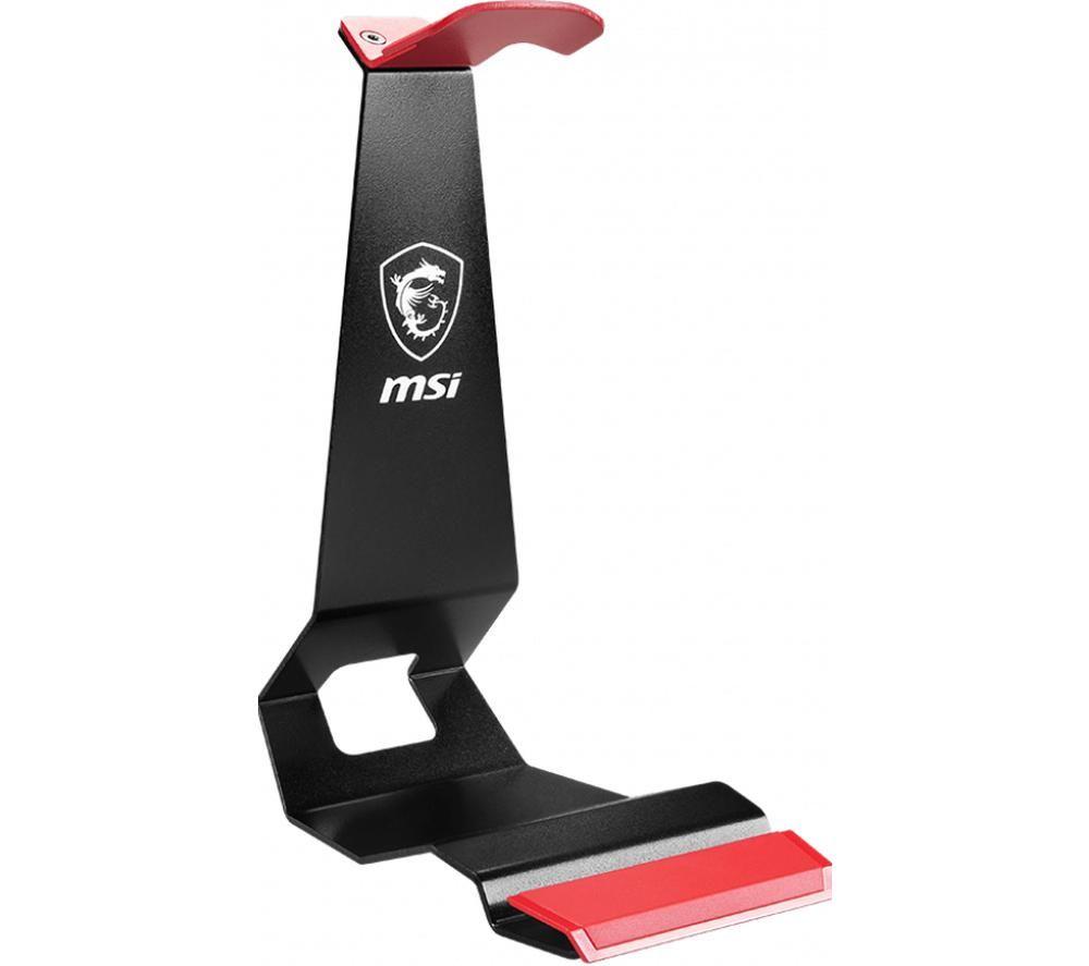 Image of MSI HS01 Headset Stand - Black & Red, Red,Black