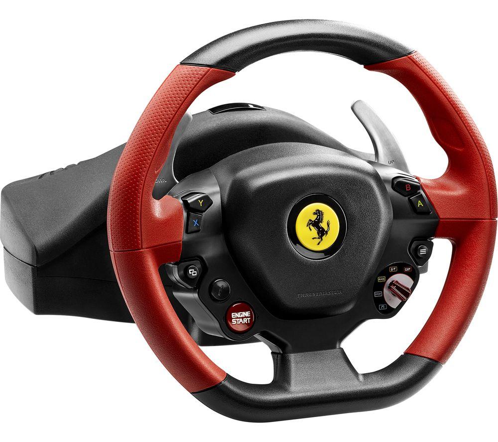 THRUSTMASTER Ferrari 458 Spider Racing Wheel & Pedals - Black & Red image number 2 of 5