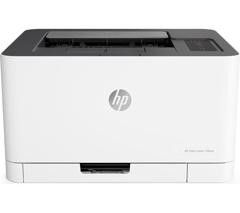 HP Colour Laser 150nw AirPrint Wireless Laser Printer, White