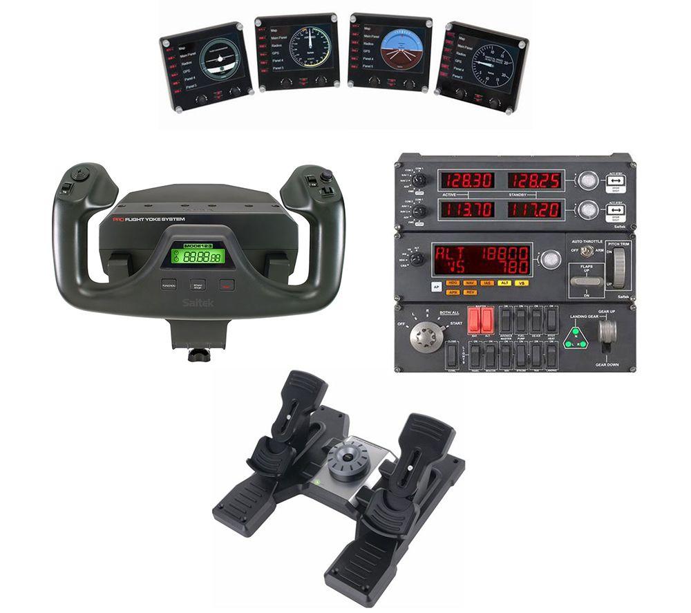 Saitek Pro Flight Bundle - Instrument Panel, Rudder Pedals, Switch Panel, Multi Panel, Radio Panel &