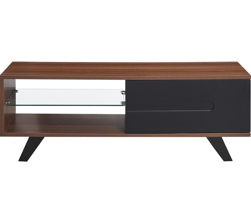Image of TTAP Miami 1050 mm TV Stand - Walnut, Clear,Brown,Black