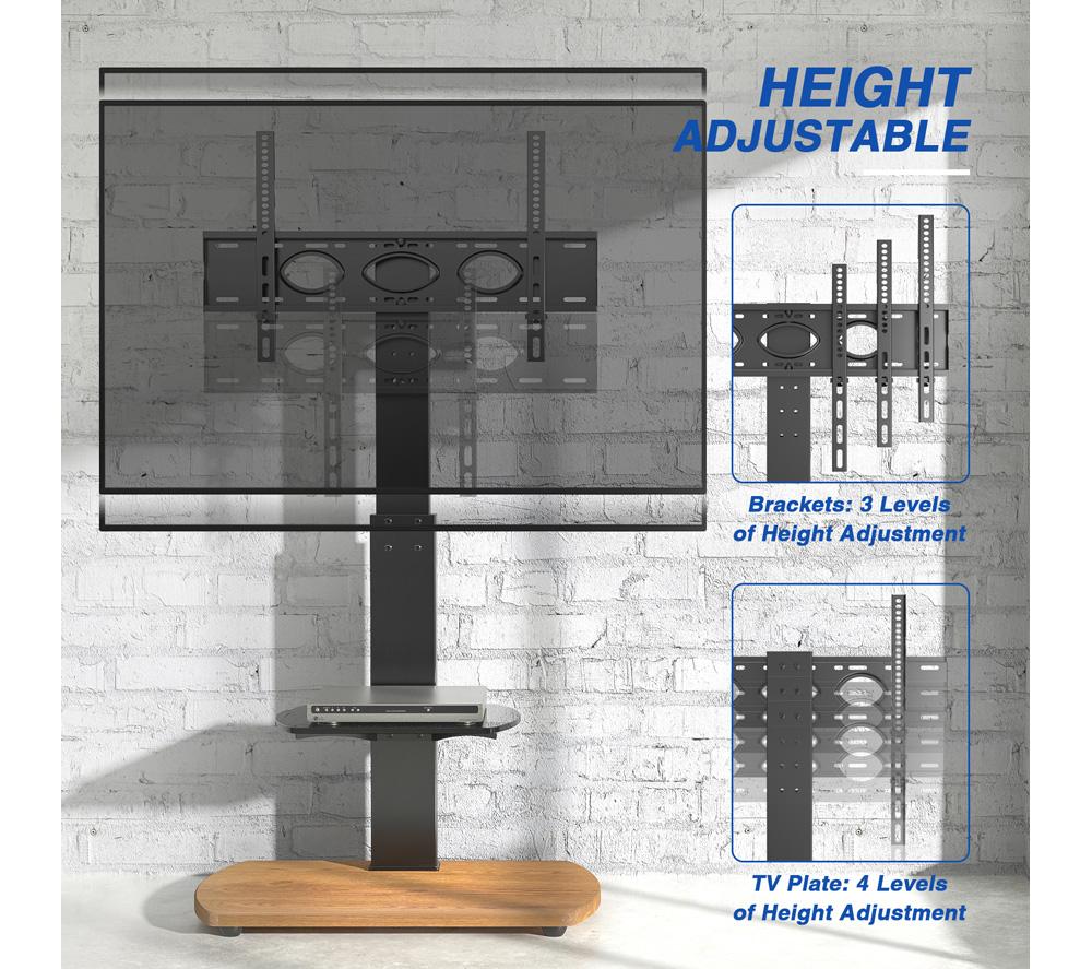 TTAP FS-1-OAK 1232 mm TV Stand with Bracket for 32-55" TVs - Black & Oak image number 4 of 7