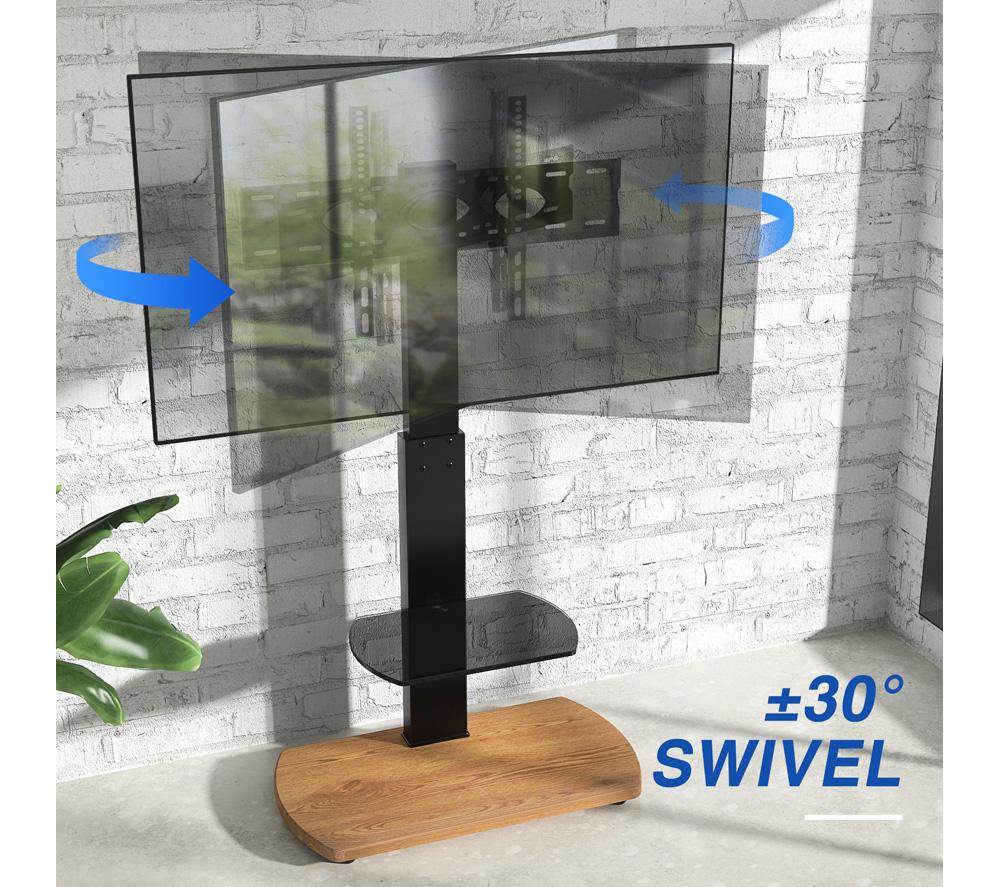 TTAP FS-1-OAK 1232 mm TV Stand with Bracket for 32-55" TVs - Black & Oak image number 6 of 7