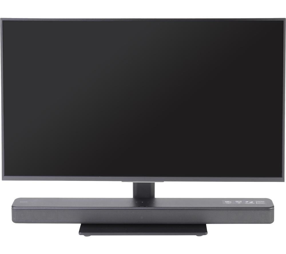 TTAP TT44F 430 mm TV Stand with Bracket for up to 55" TVs - Black Glass image number 4 of 7