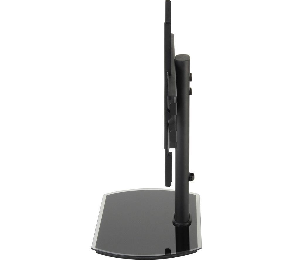 TTAP PED64F 470 mm TV Stand with Bracket for up to 60" TVs - Black Glass image number 3 of 5