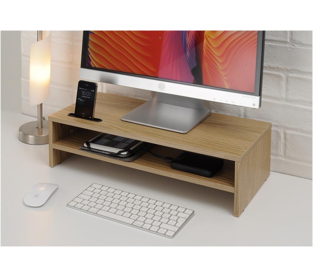 TTAP MP1009 540 mm Monitor Stand &ndash; Light Oak image number 3 of 3