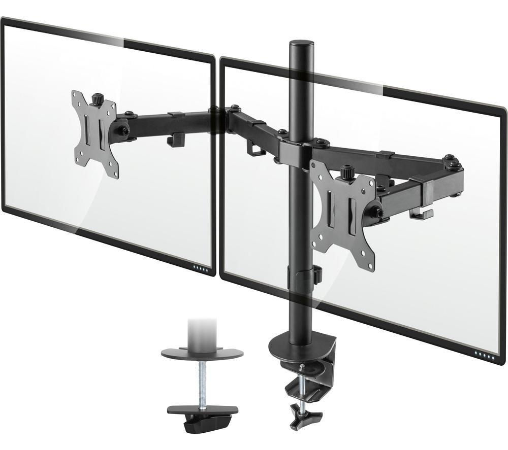 TTAP TTD101-M2 Dual Tilt & Swivel Monitor Mount - Black image number 2 of 5