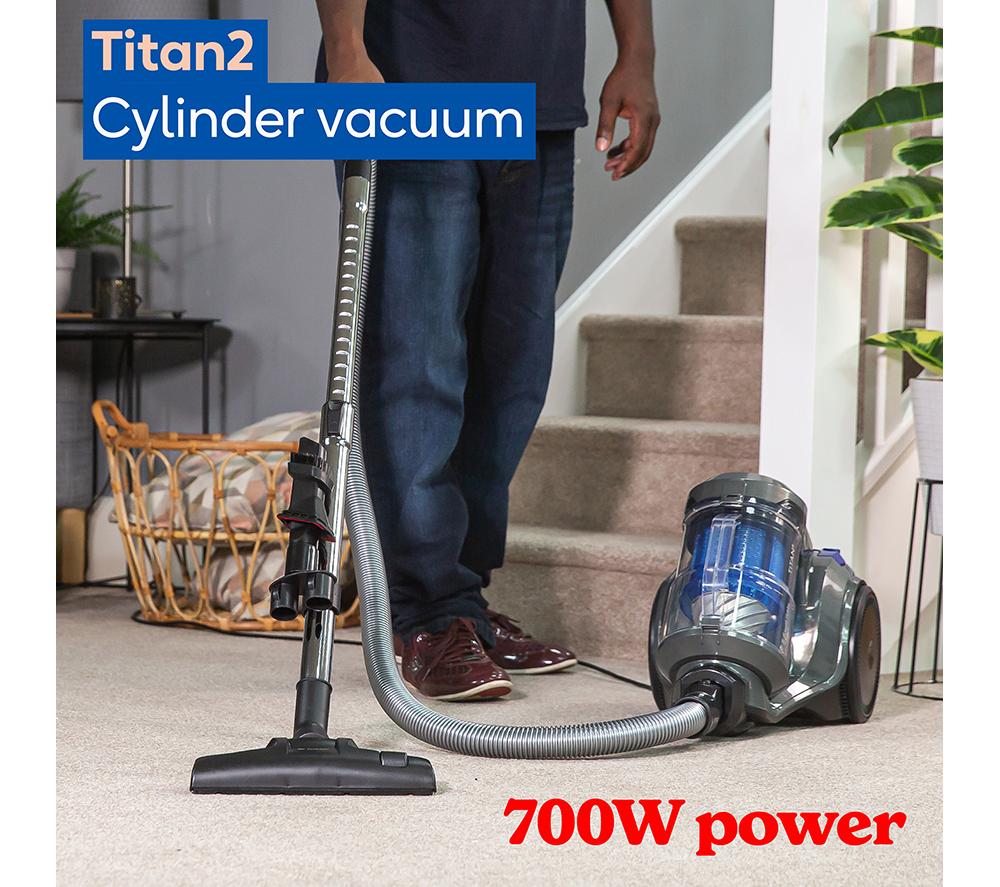 RUSSELL HOBBS Titan RHCV4101 Cylinder Bagless Vacuum Cleaner - Grey & Blue image number 3 of 10