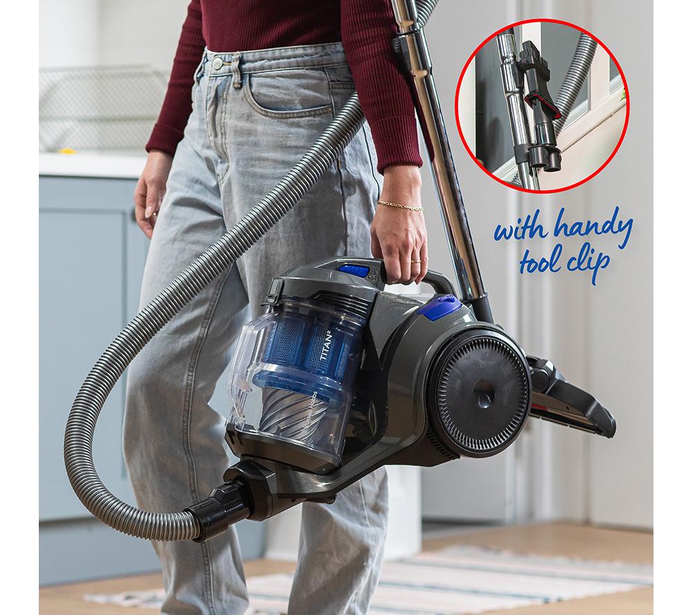 RUSSELL HOBBS Titan RHCV4101 Cylinder Bagless Vacuum Cleaner - Grey & Blue image number 6 of 10