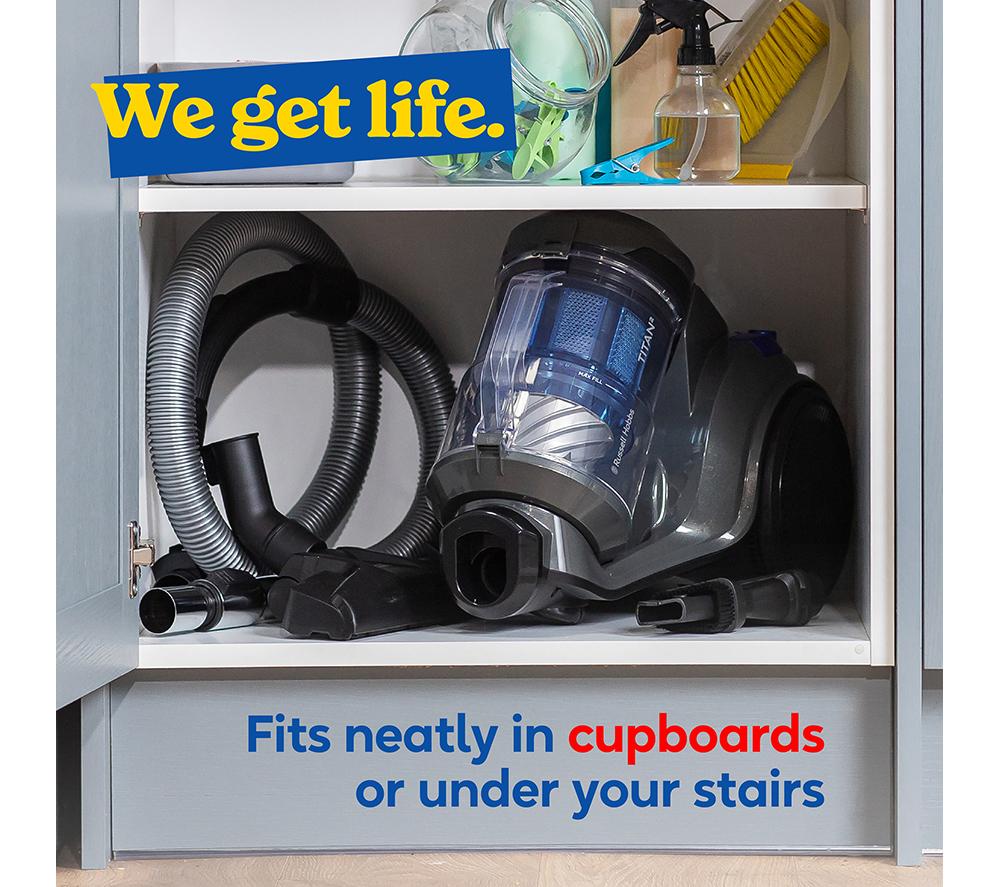 RUSSELL HOBBS Titan RHCV4101 Cylinder Bagless Vacuum Cleaner - Grey & Blue image number 7 of 10