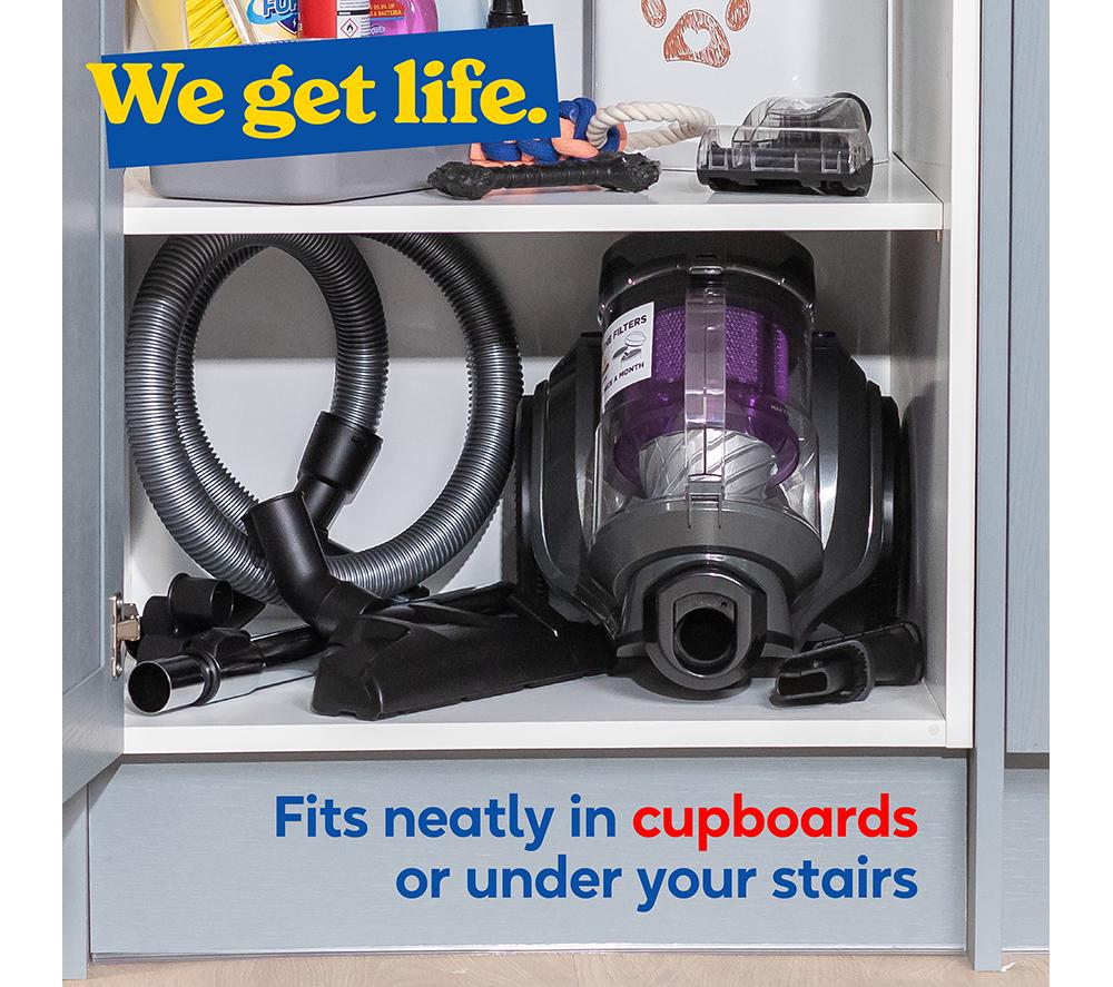 RUSSELL HOBBS Titan RHCV4601 Cylinder Bagless Vacuum Cleaner - Grey & Purple image number 6 of 11