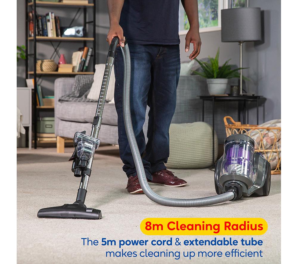 RUSSELL HOBBS Titan RHCV4601 Cylinder Bagless Vacuum Cleaner - Grey & Purple image number 8 of 11
