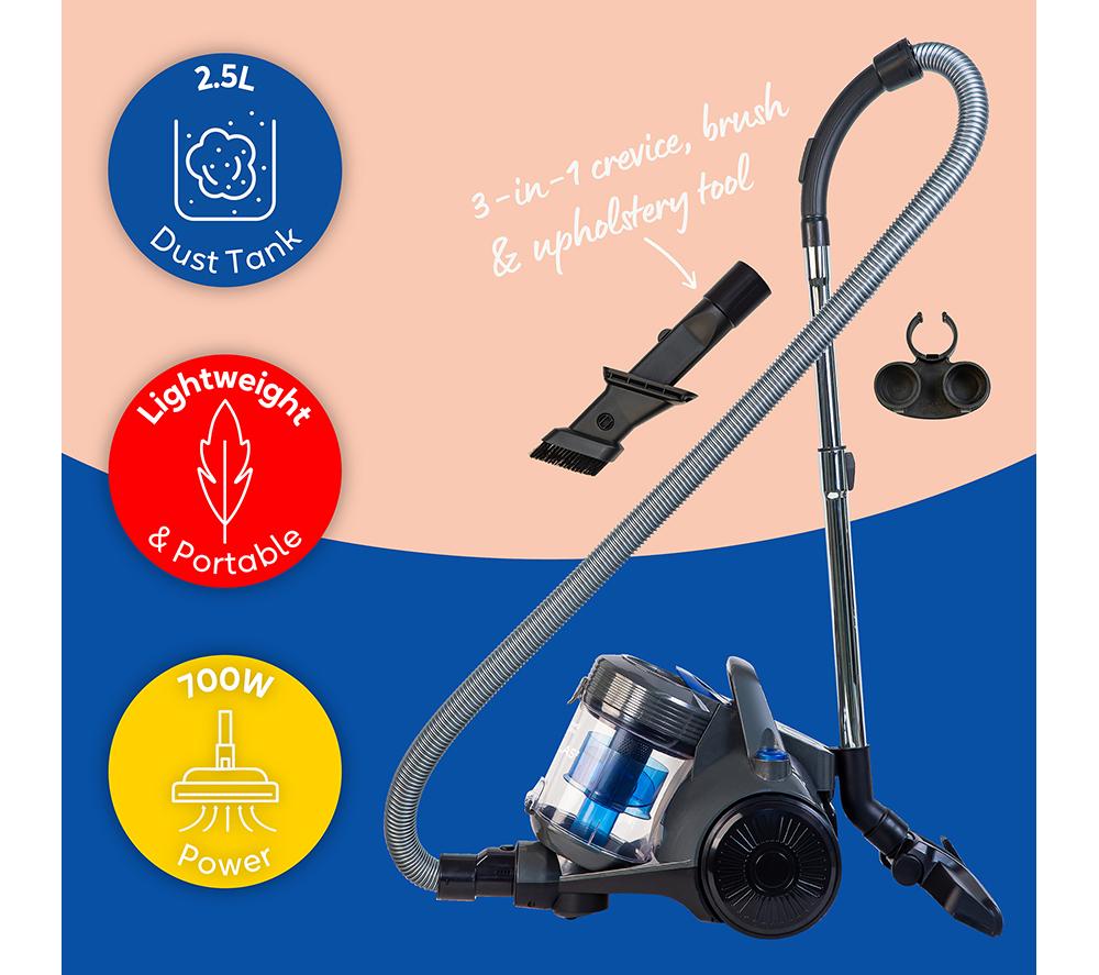 RUSSELL HOBBS Atlas RHCV3101 Cylinder Bagless Vacuum Cleaner - Grey & Blue image number 2 of 10