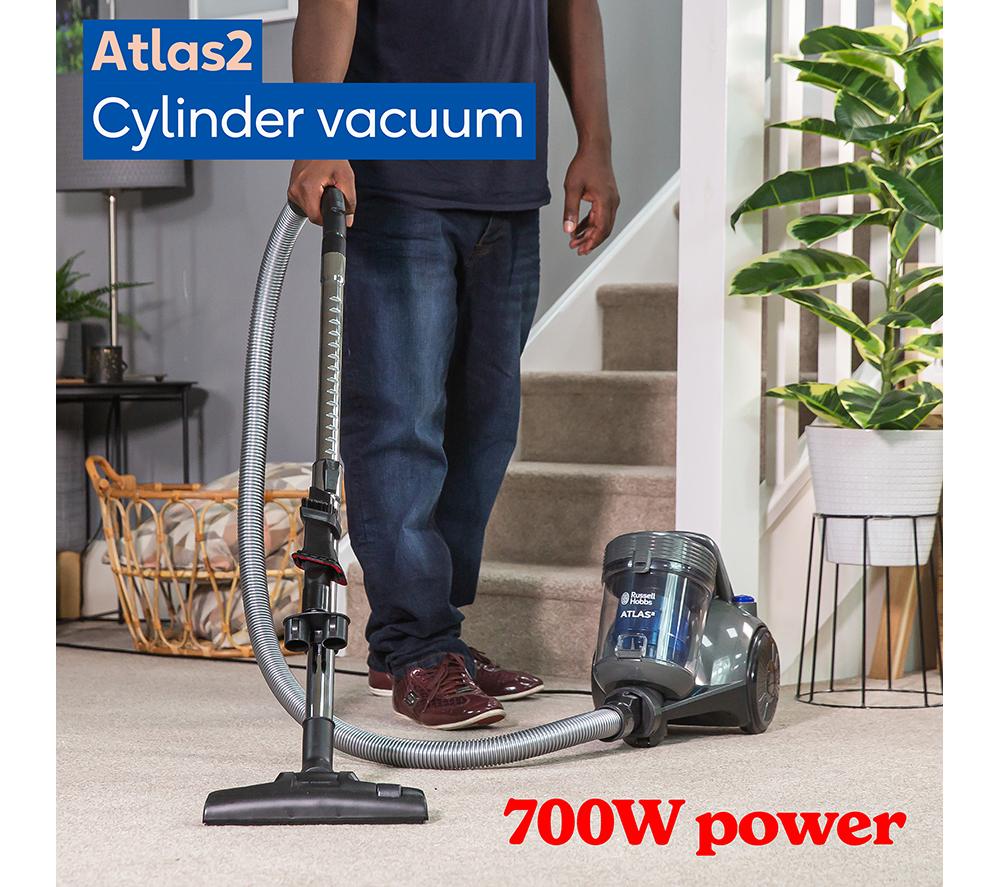 RUSSELL HOBBS Atlas RHCV3101 Cylinder Bagless Vacuum Cleaner - Grey & Blue image number 3 of 10