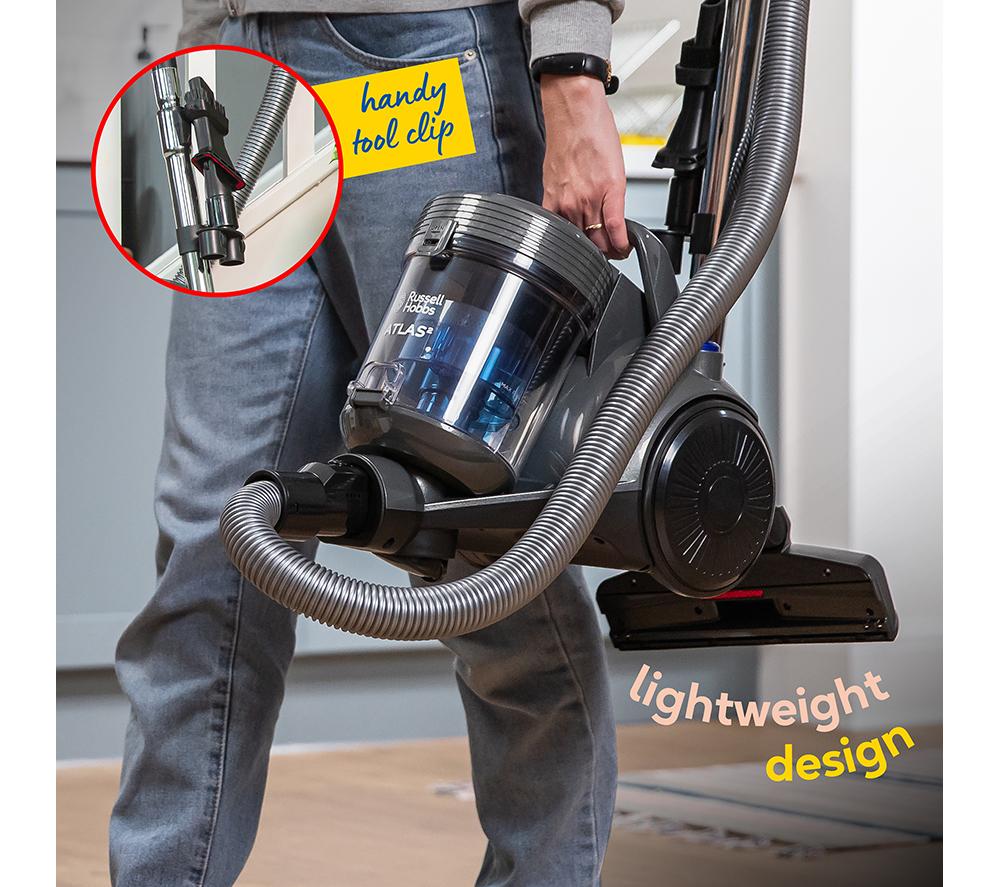 RUSSELL HOBBS Atlas RHCV3101 Cylinder Bagless Vacuum Cleaner - Grey & Blue image number 6 of 10