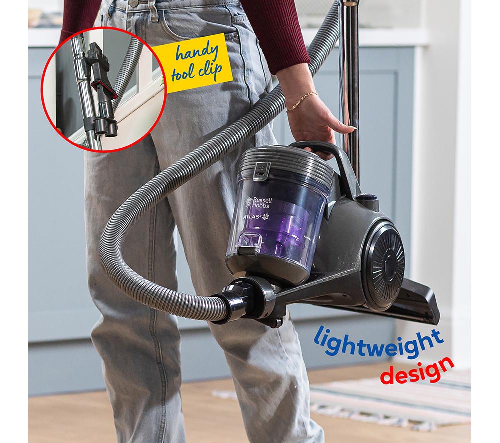 RUSSELL HOBBS Atlas2 RHCV3601 Cylinder Bagless Vacuum Cleaner - Purple & Grey image number 6 of 13