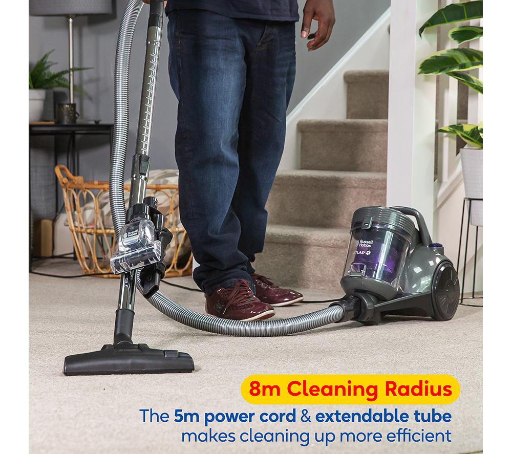 RUSSELL HOBBS Atlas2 RHCV3601 Cylinder Bagless Vacuum Cleaner - Purple & Grey image number 9 of 13
