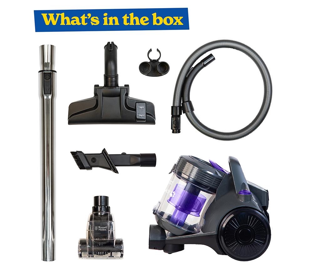 RUSSELL HOBBS Atlas2 RHCV3601 Cylinder Bagless Vacuum Cleaner - Purple & Grey image number 12 of 13