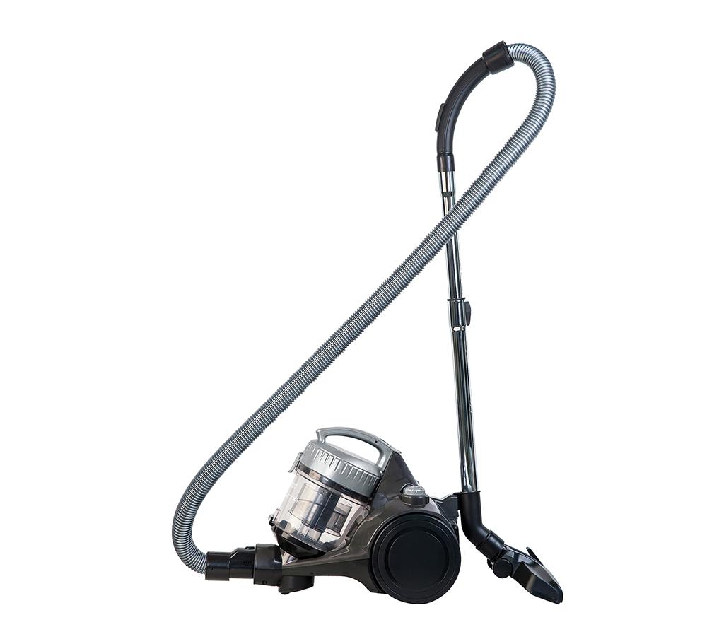 RUSSELL HOBBS Compact Cyclonic RHCV1611 Cylinder Bagless Vacuum Cleaner - Grey & Silver, Silver/Grey