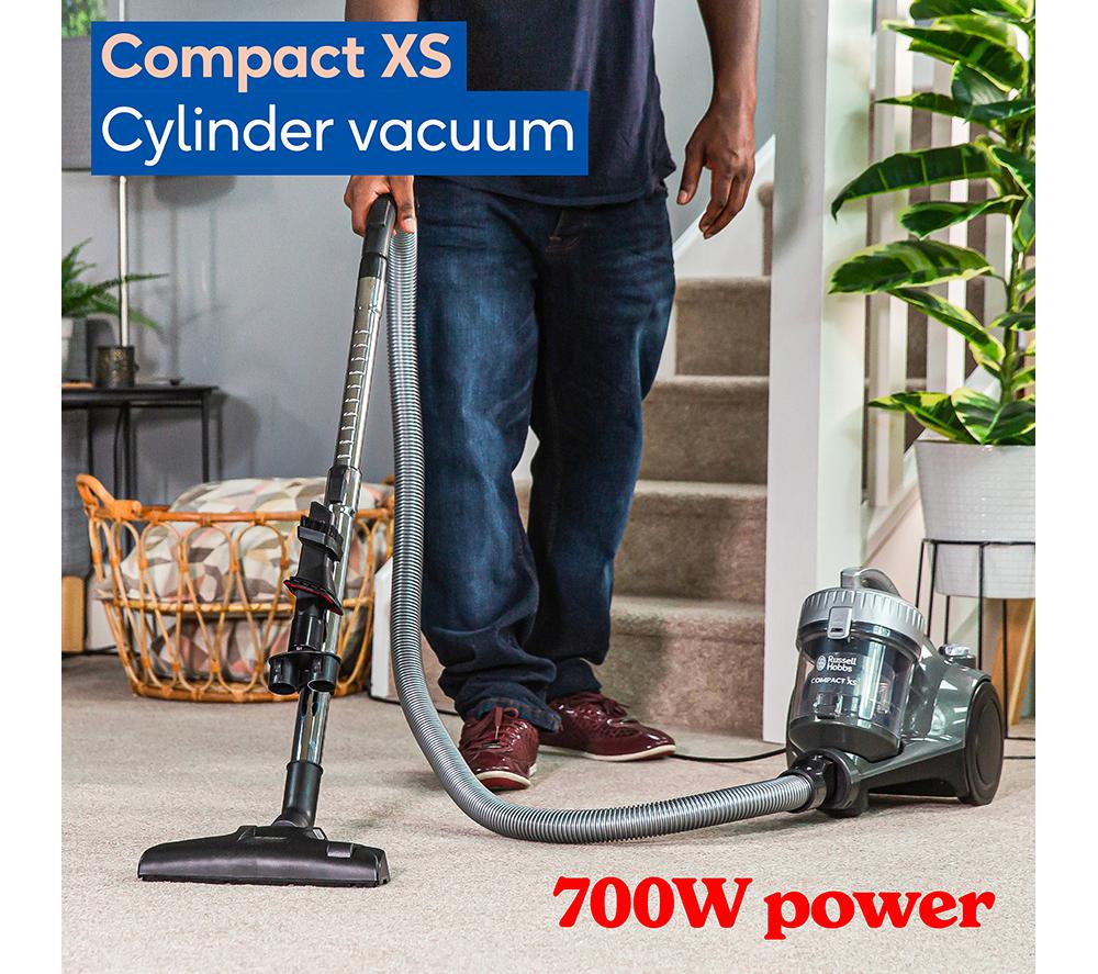 RUSSELL HOBBS Compact Cyclonic RHCV1611 Cylinder Bagless Vacuum Cleaner - Grey & Silver image number 2 of 15