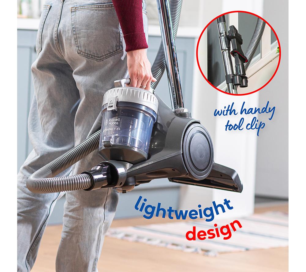RUSSELL HOBBS Compact Cyclonic RHCV1611 Cylinder Bagless Vacuum Cleaner - Grey & Silver image number 8 of 15