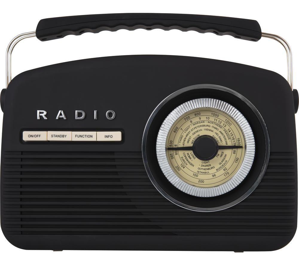 AKAI Vintage A60010VDABB Portable DABﱓ Radio - Black, Black