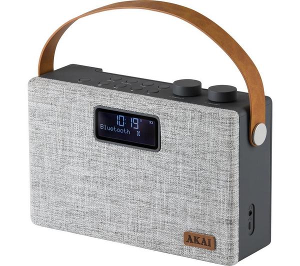 Akai Akai Portable AM/FM Rechargeable Radio Grey 12 Month Warranty. 