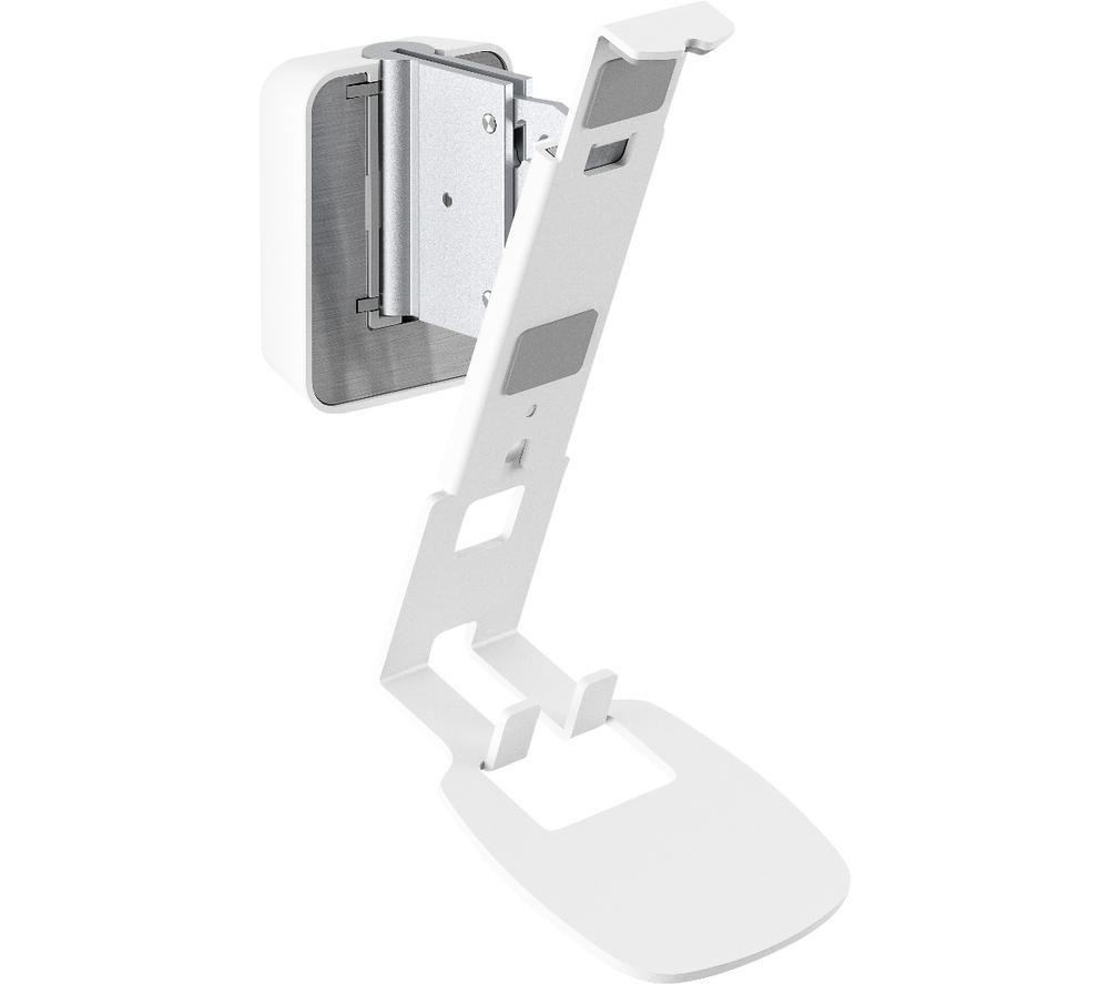 Vogel's SOUND 4201 speaker wall bracket for Sonos One and One SL, Max. 11 lbs (5 kg), Tiltable -30º/+30º, Swivels up to 70º, Also fits Sonos PLAY:1, White, 1 bracket & Flexson 5m Power Cable