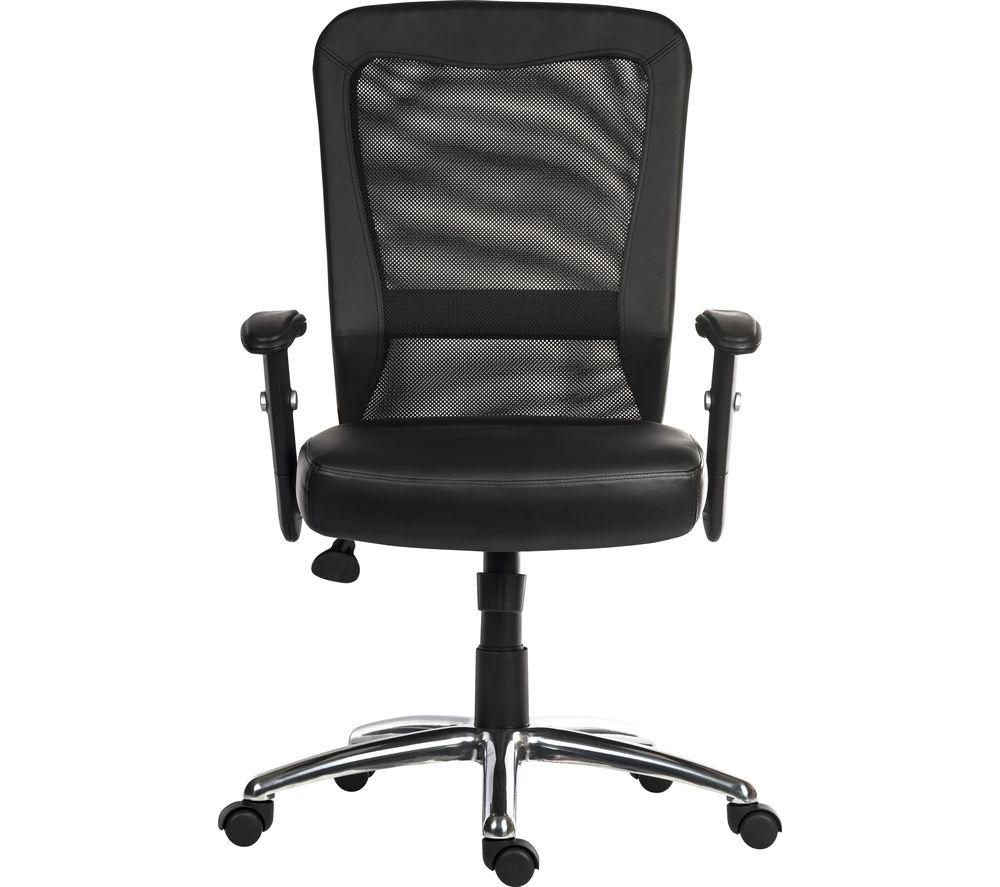 Teknik Breeze B580 Mesh & Bonded Leather Tilting Executive Chair - Black