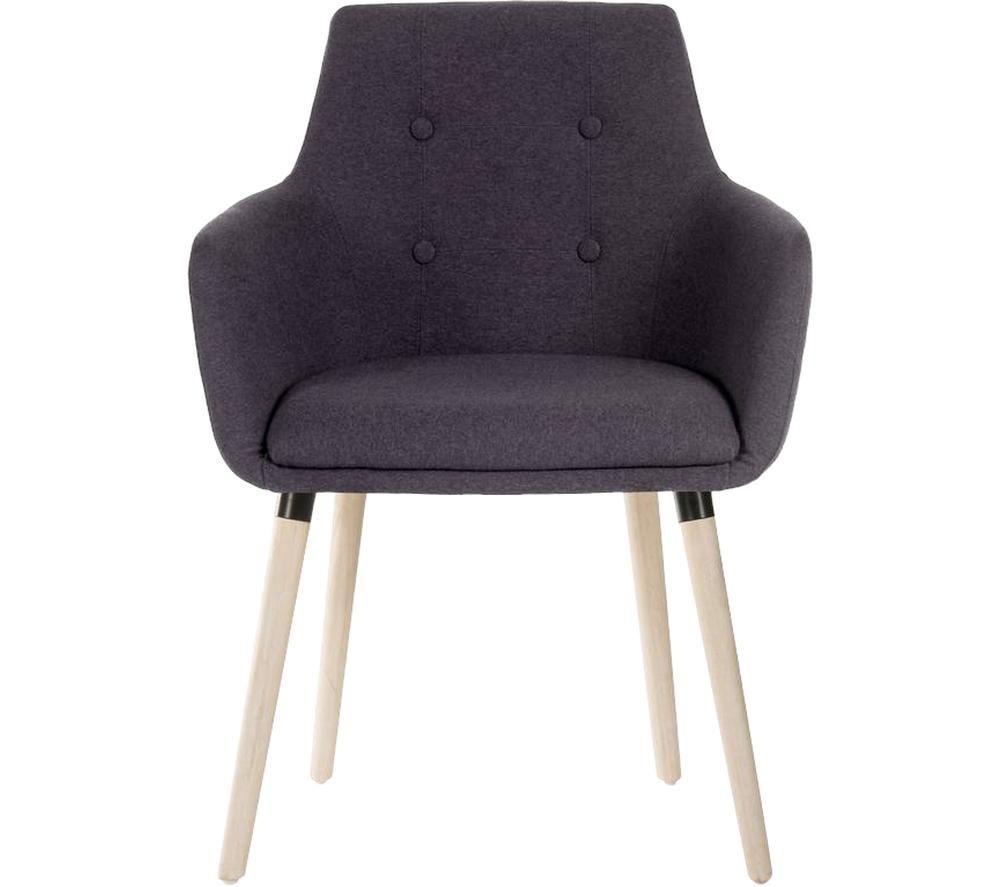 TEKNIK 4-Legged Fabric Reception Chair - Graphite